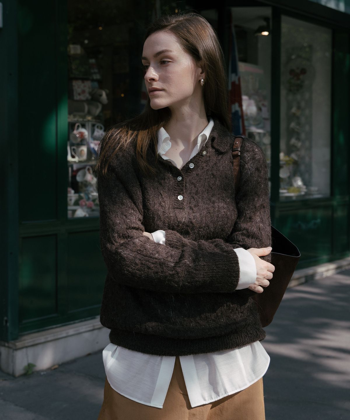 가더(GARDER) Sheef Blouse (White)