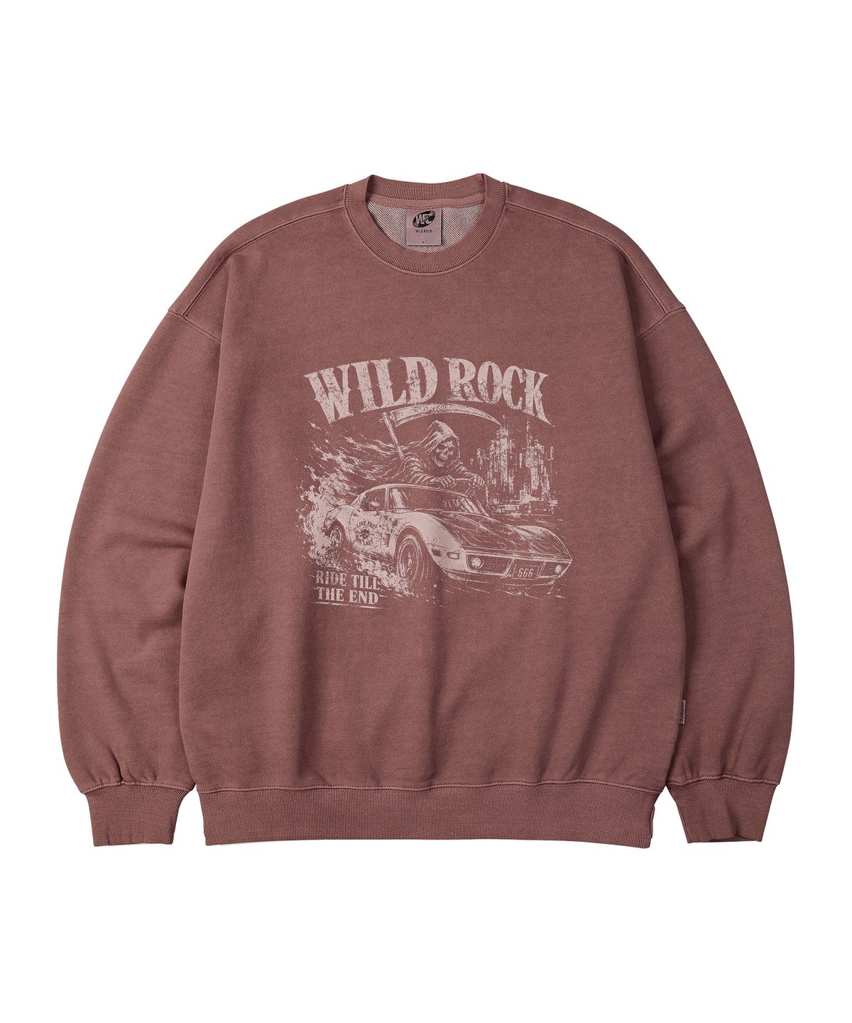 와일드락(WILDROCK) Reaper Driver 피그먼트 오버핏 맨투맨_5 COL