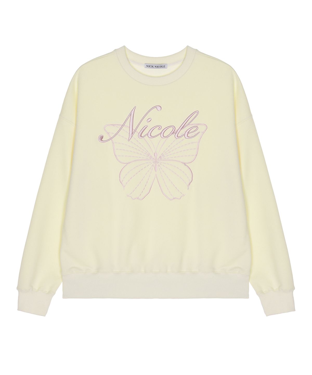 닉앤니콜(NICK&NICOLE) NICOLE BUTTERFLY SWEATSHIRT_CREAM PINK