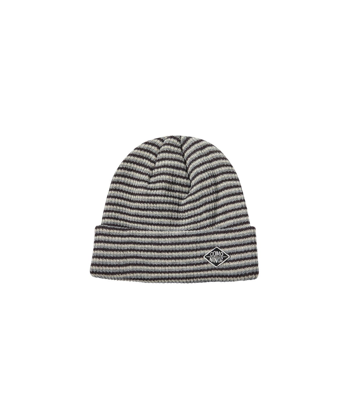 꼬모니노즈(COMONINOZ) [CN]STRIPE KNIT BEANIE [3 COLOR]