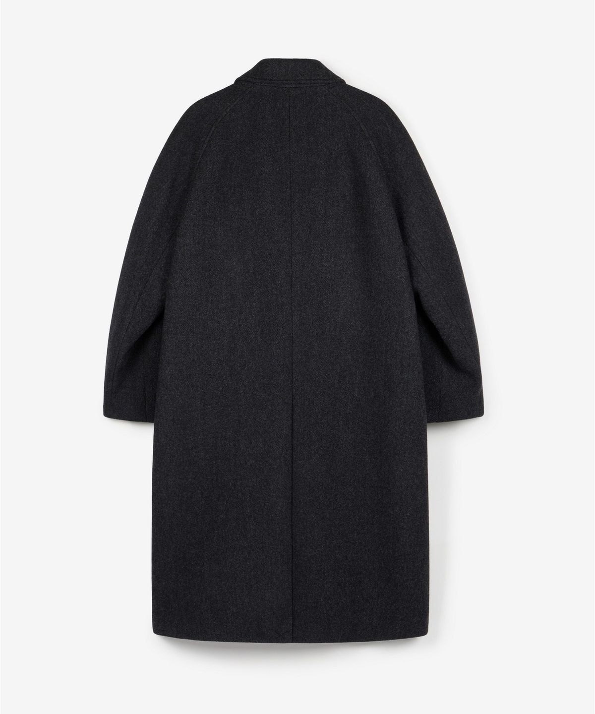 티엔지티(TNGT) Virgin Wool Herringbone Balmacaan Coat (Dark Grey) TNCO6F100CG