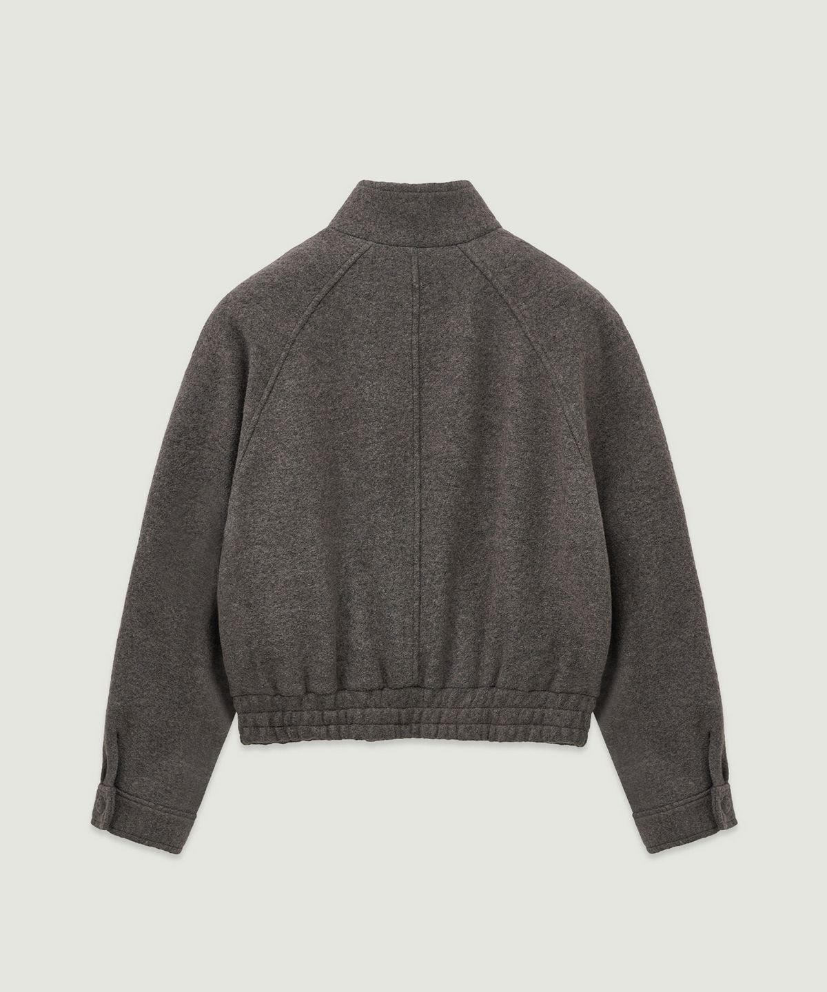 엘무드 우먼(LMOOD WOMEN) PAPA Virgin Wool Boucle Harrington Jacket Mauve Brown