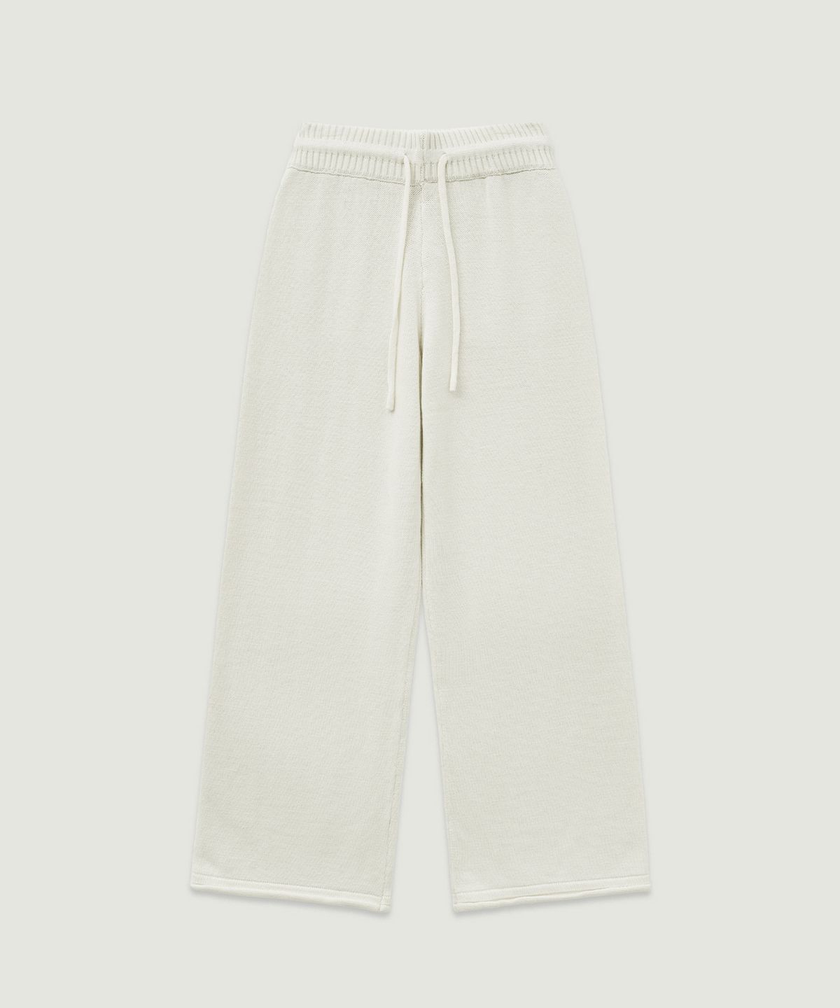 엘무드 우먼(LMOOD WOMEN) PINTER Wool Cotton Knit Wide Pants Ivory