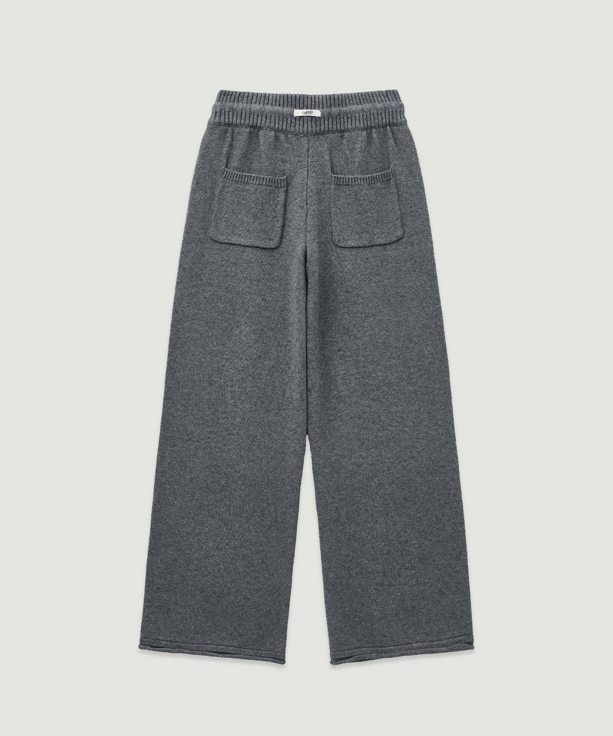 엘무드 우먼(LMOOD WOMEN) PINTER Wool Cotton Knit Wide Pants Melange Grey