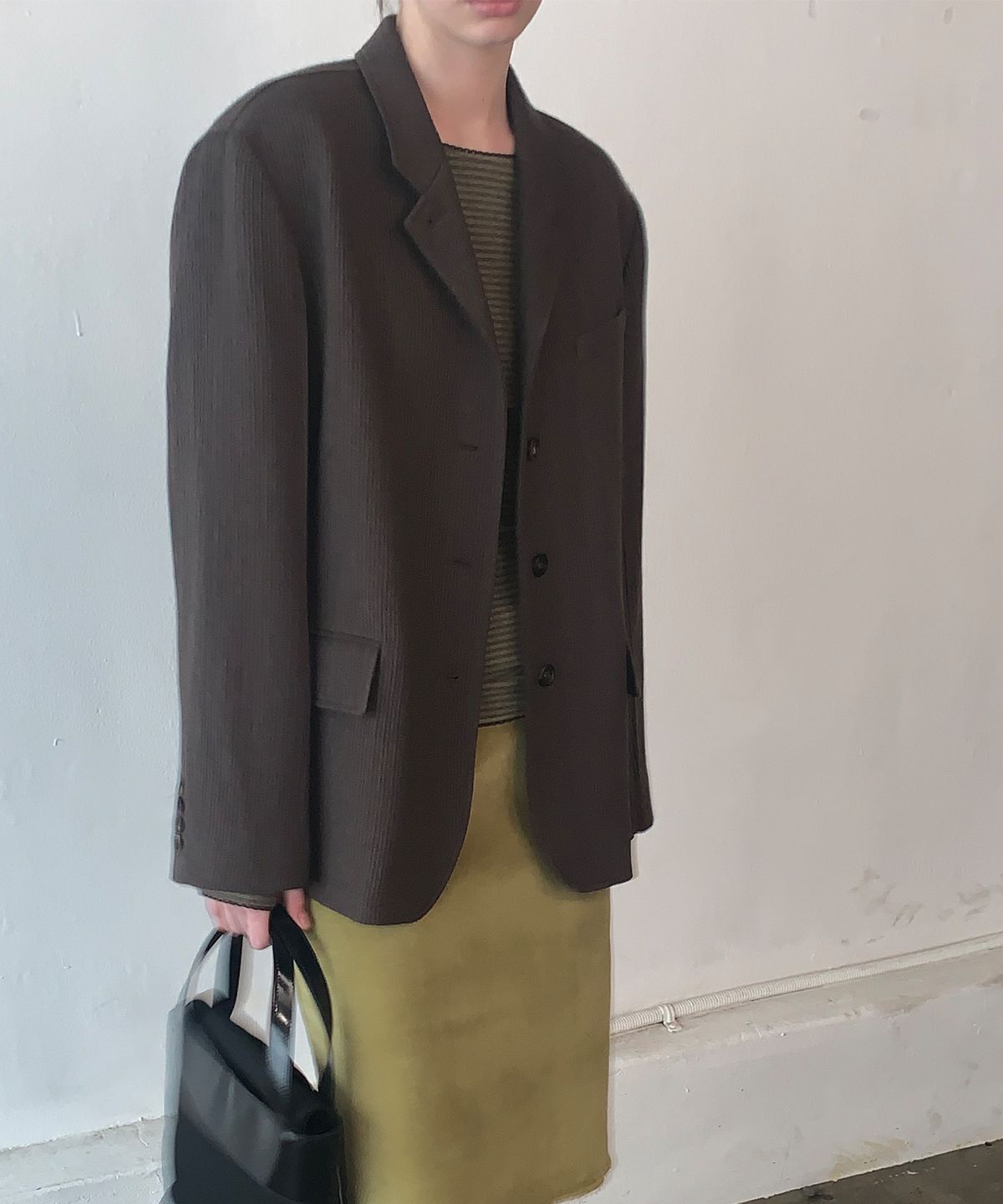 엘무드 우먼(LMOOD WOMEN) TEDDY Wool Cord Blazer Taupe Brown
