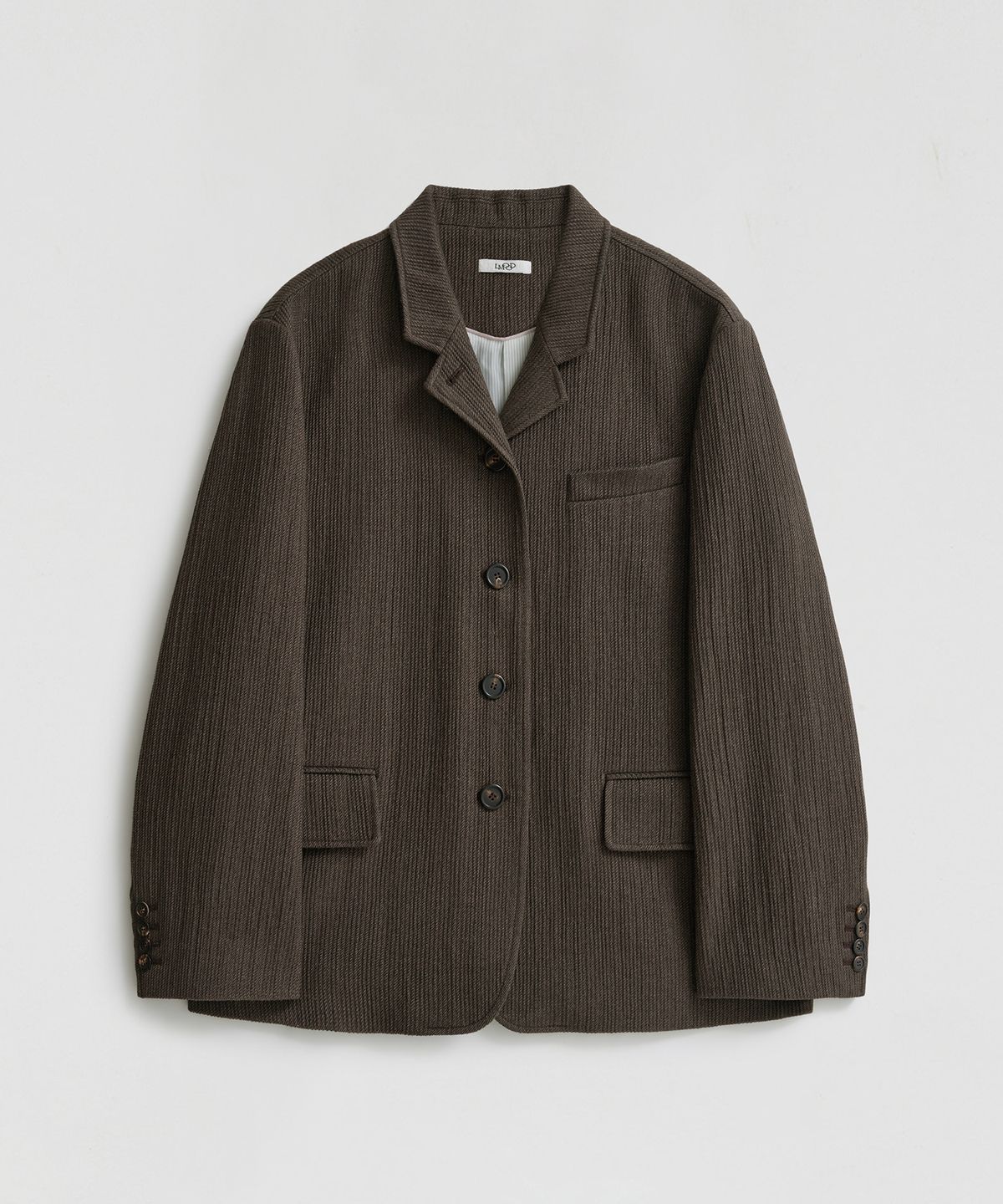 엘무드 우먼(LMOOD WOMEN) TEDDY Wool Cord Blazer Taupe Brown