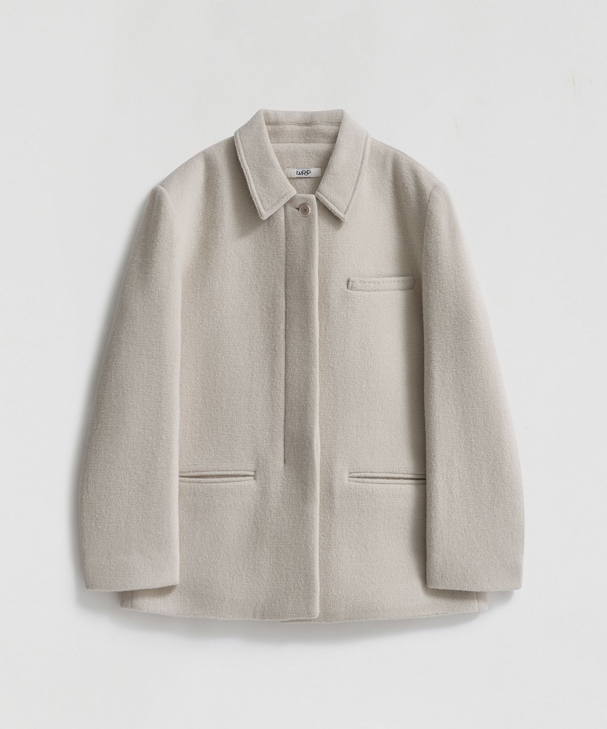 엘무드 우먼(LMOOD WOMEN) ARNO Wool Half Coat Almond Cream