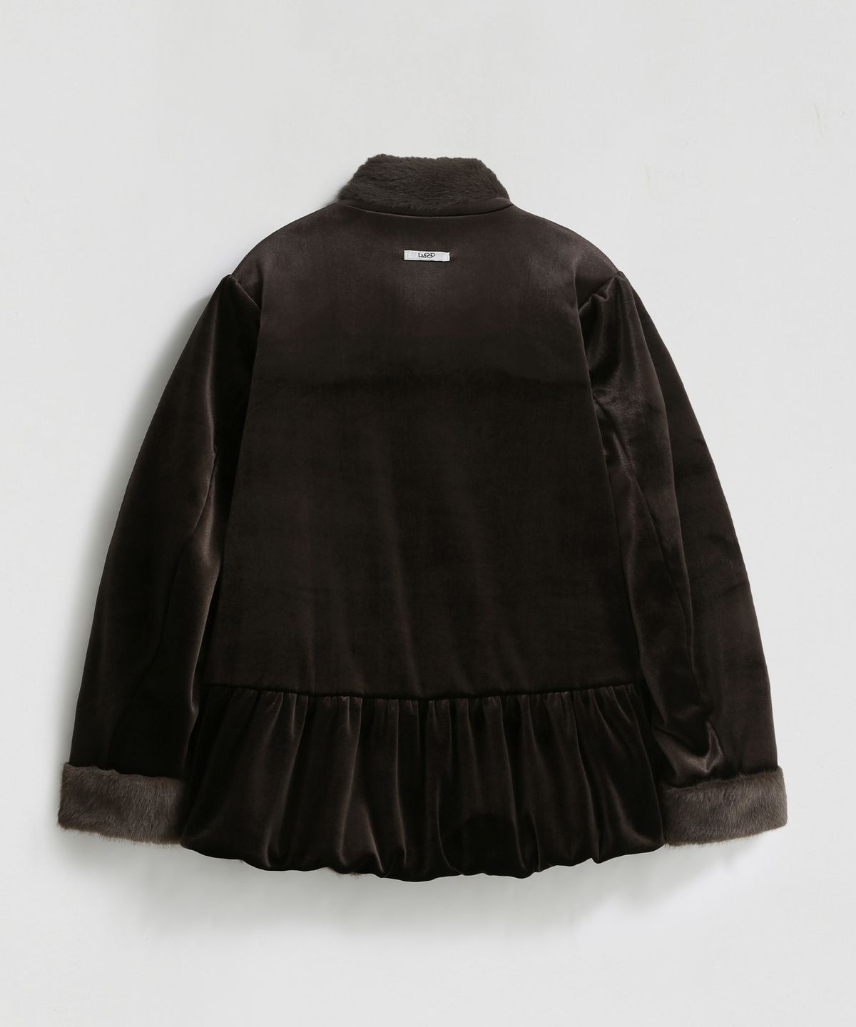 엘무드 우먼(LMOOD WOMEN) THEODORA Velvet & Fur Reversible Coat Brown