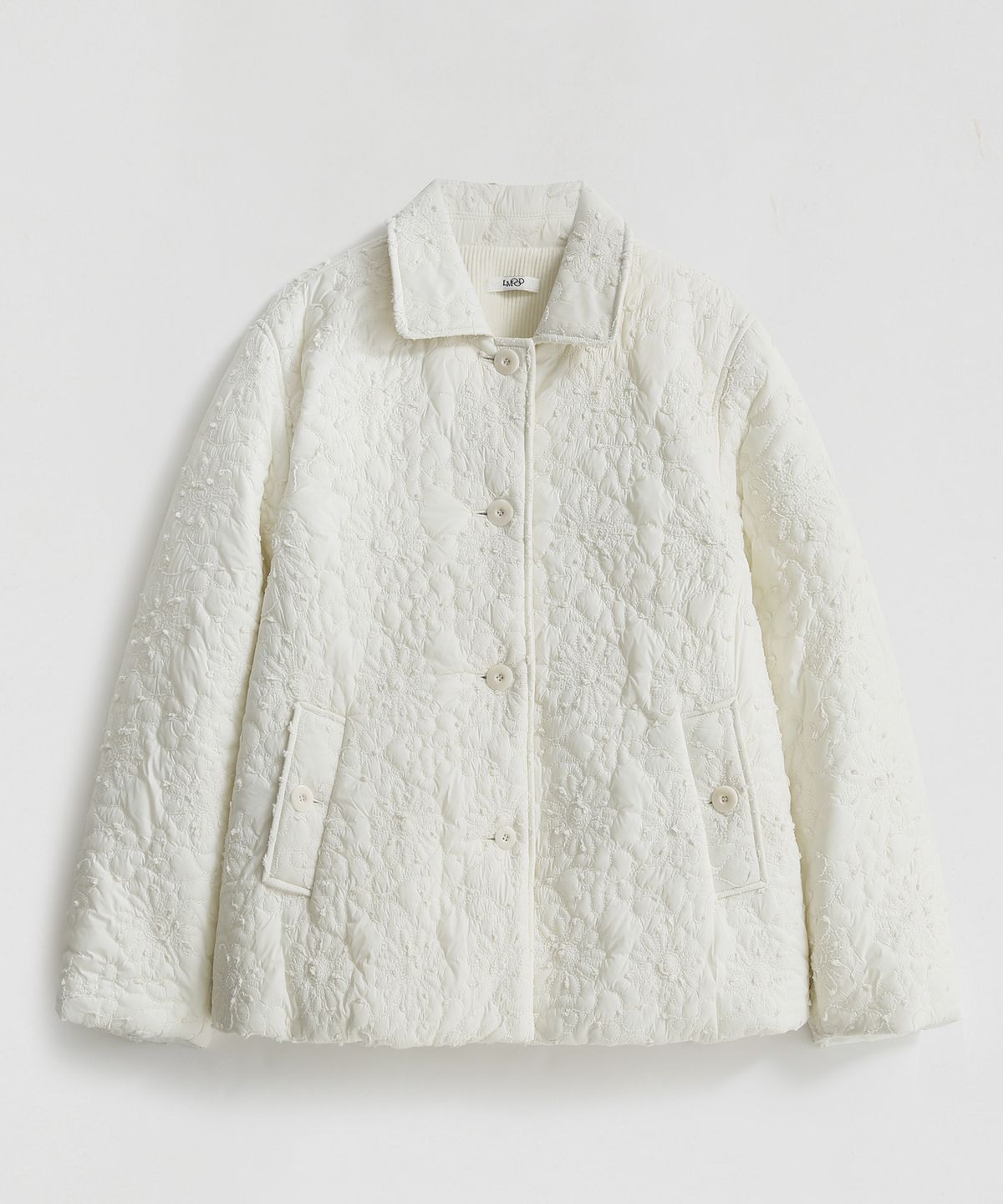 엘무드 우먼(LMOOD WOMEN) COCOON Floral Quilted Jacket Cream