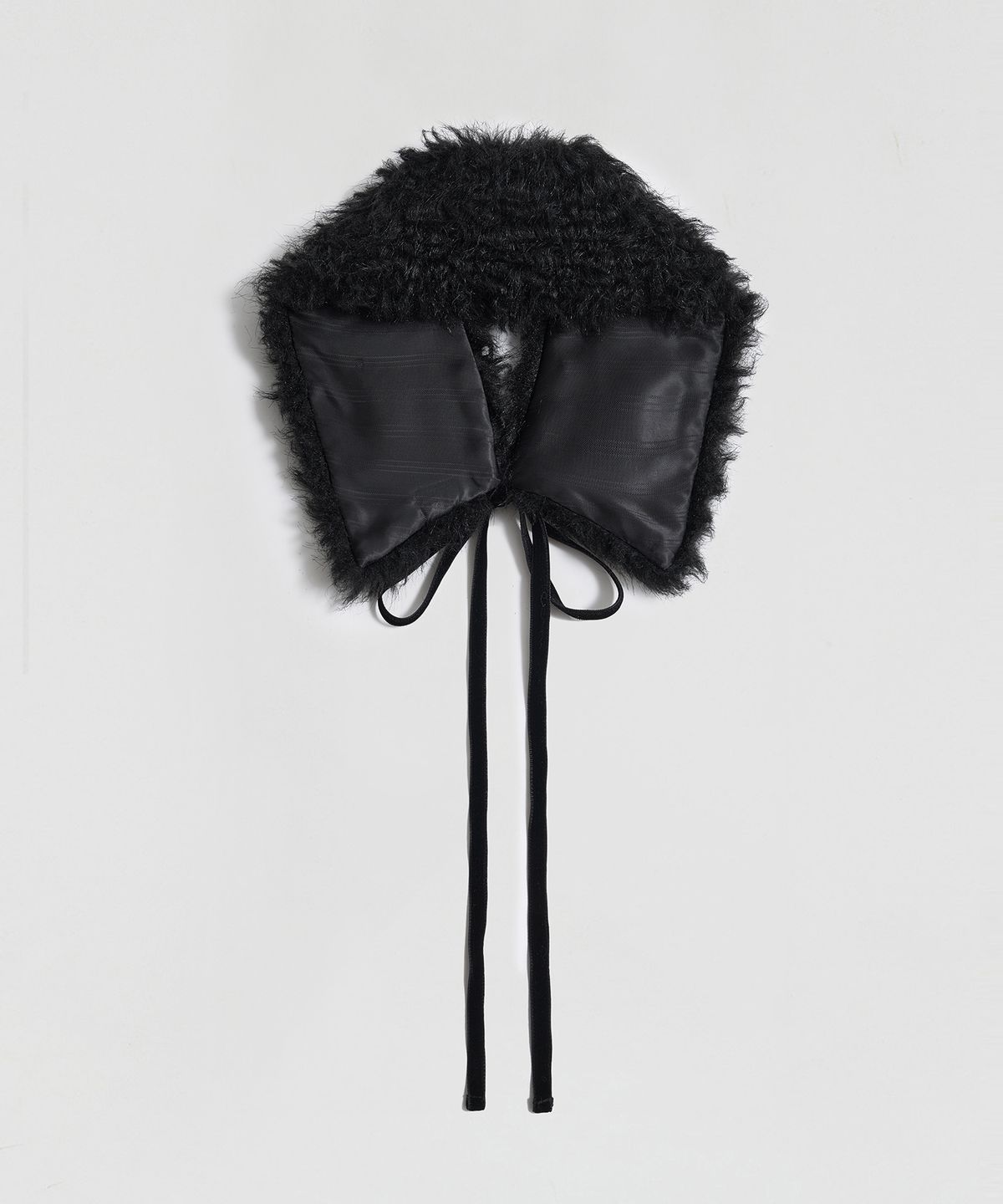 엘무드 우먼(LMOOD WOMEN) POODLE Mohair Fur Collar Black