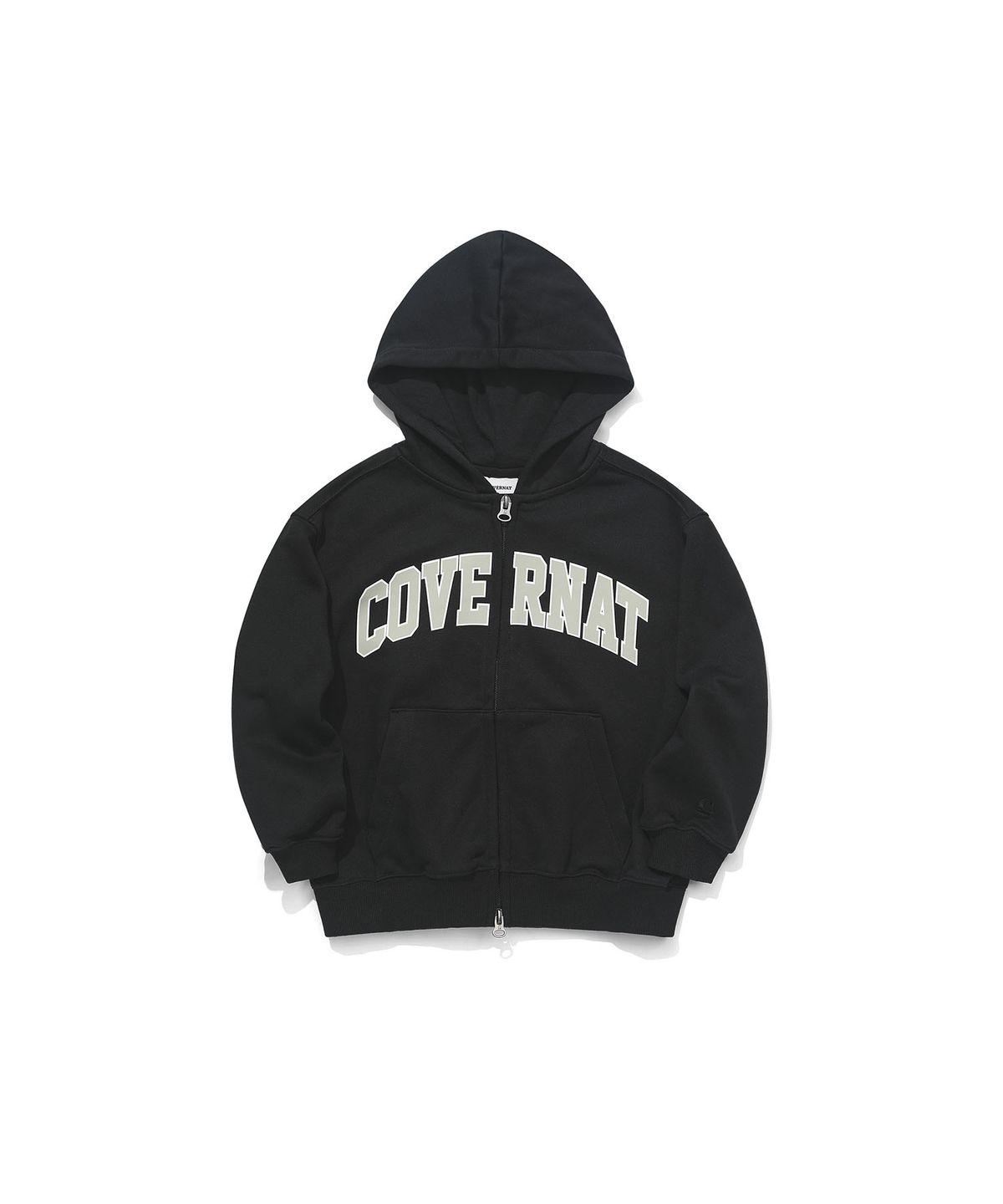 커버낫 키즈(COVERNAT KIDS) 아치로고 후드집업 커버셋 블랙 CK2603SUZ8BK
