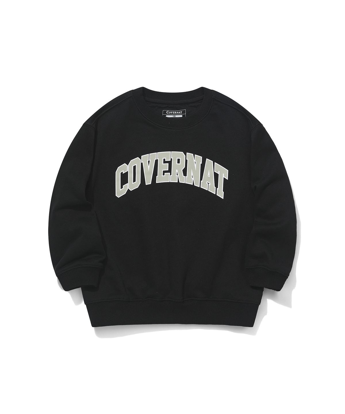 커버낫 키즈(COVERNAT KIDS) 아치로고 맨투맨 커버셋 블랙 CK2603SUZ7BK