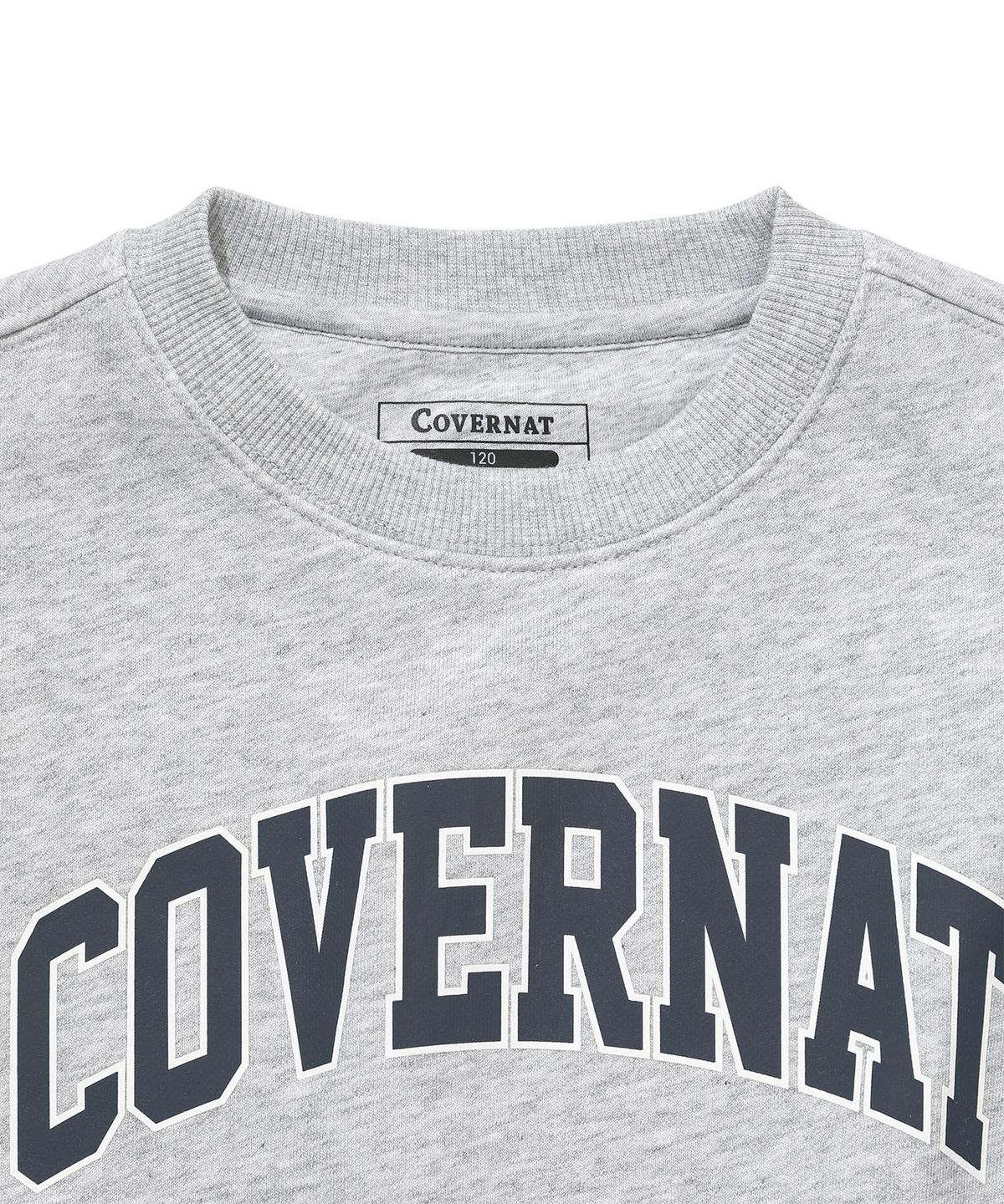 커버낫 키즈(COVERNAT KIDS) 아치로고 맨투맨 커버셋 멜란지그레이 CK2603SUZ7MG