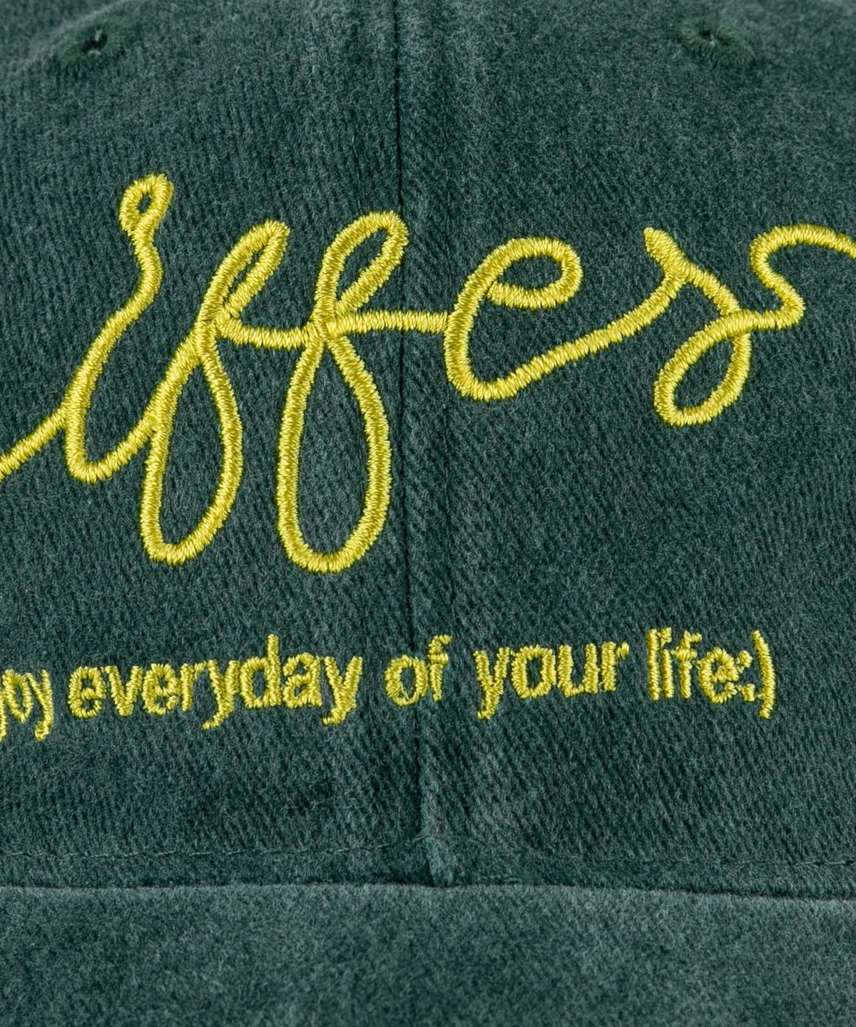 키페(KIFFER) Je Kiffe Stone washed Ball cap-green