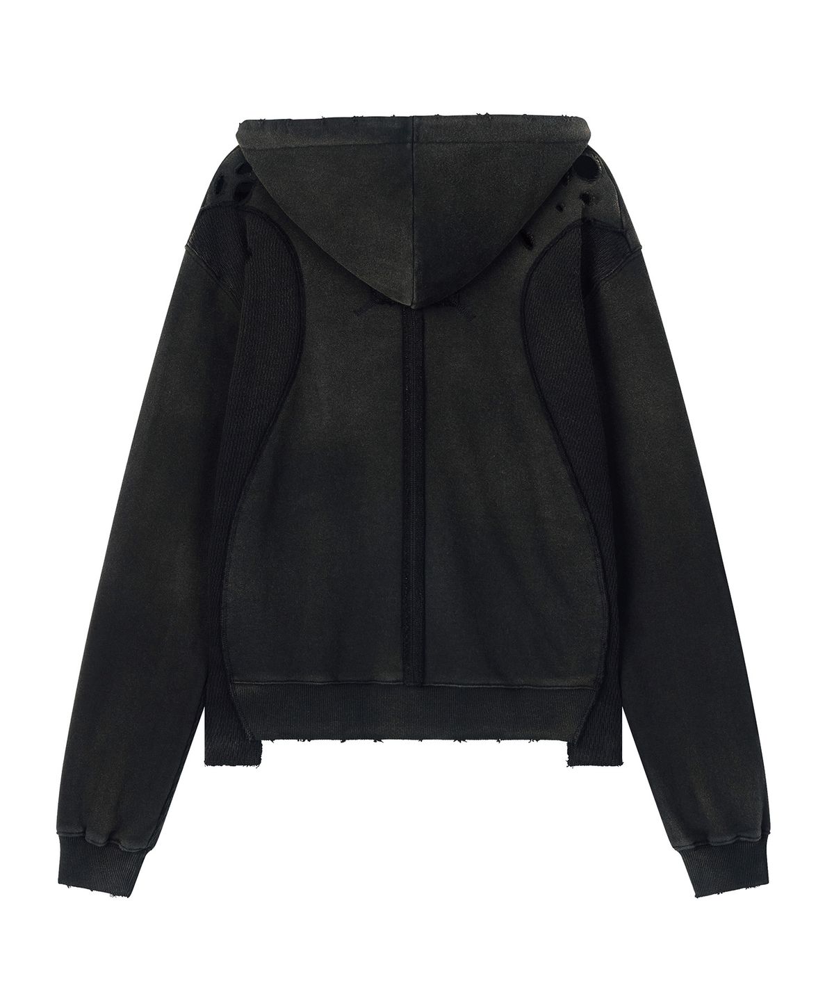 하프앤하프(HALF AND HALF) DISSECTED ZIP-UP HOODIE