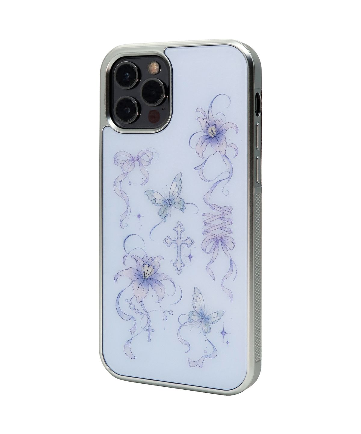 오아트(OART) Dreamy Lily Glossy Silver Bumper Case