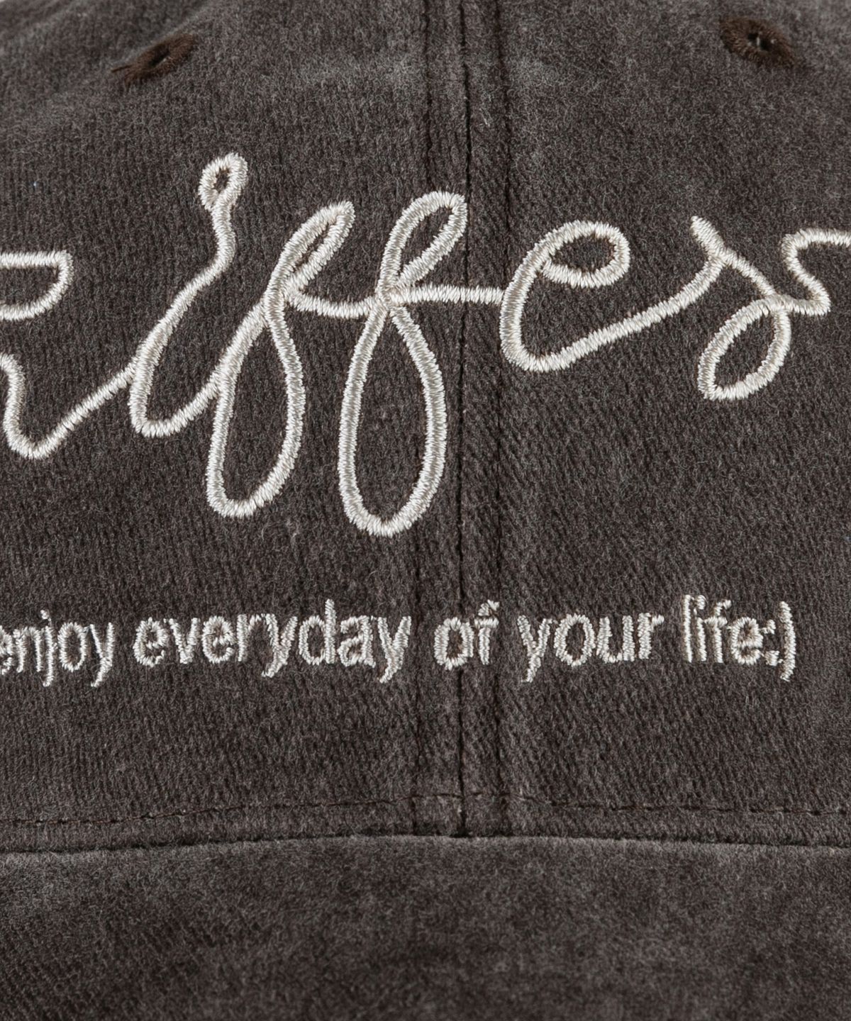 키페(KIFFER) Je Kiffe Stone washed Ball cap-brown