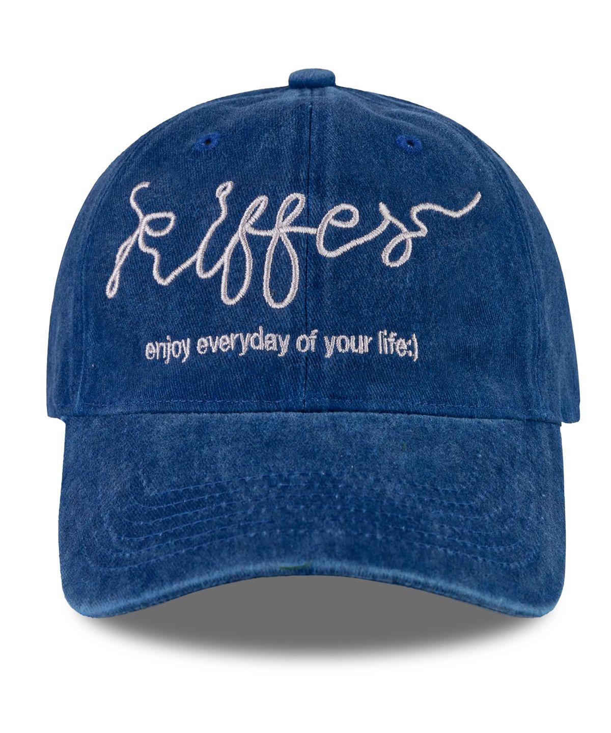 키페(KIFFER) Je Kiffe Stone washed Ball cap-blue