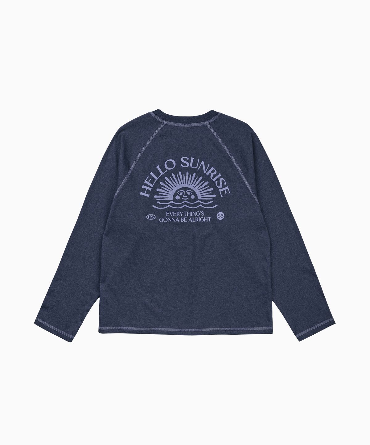 헬로 선라이즈(HELLO SUNRISE) OG Logo Raglan L/S Tee_Navy