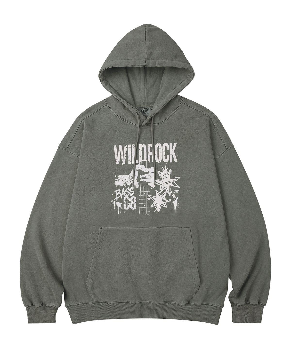 와일드락(WILDROCK) Bass 08 피그먼트 오버핏 후드_5 COL