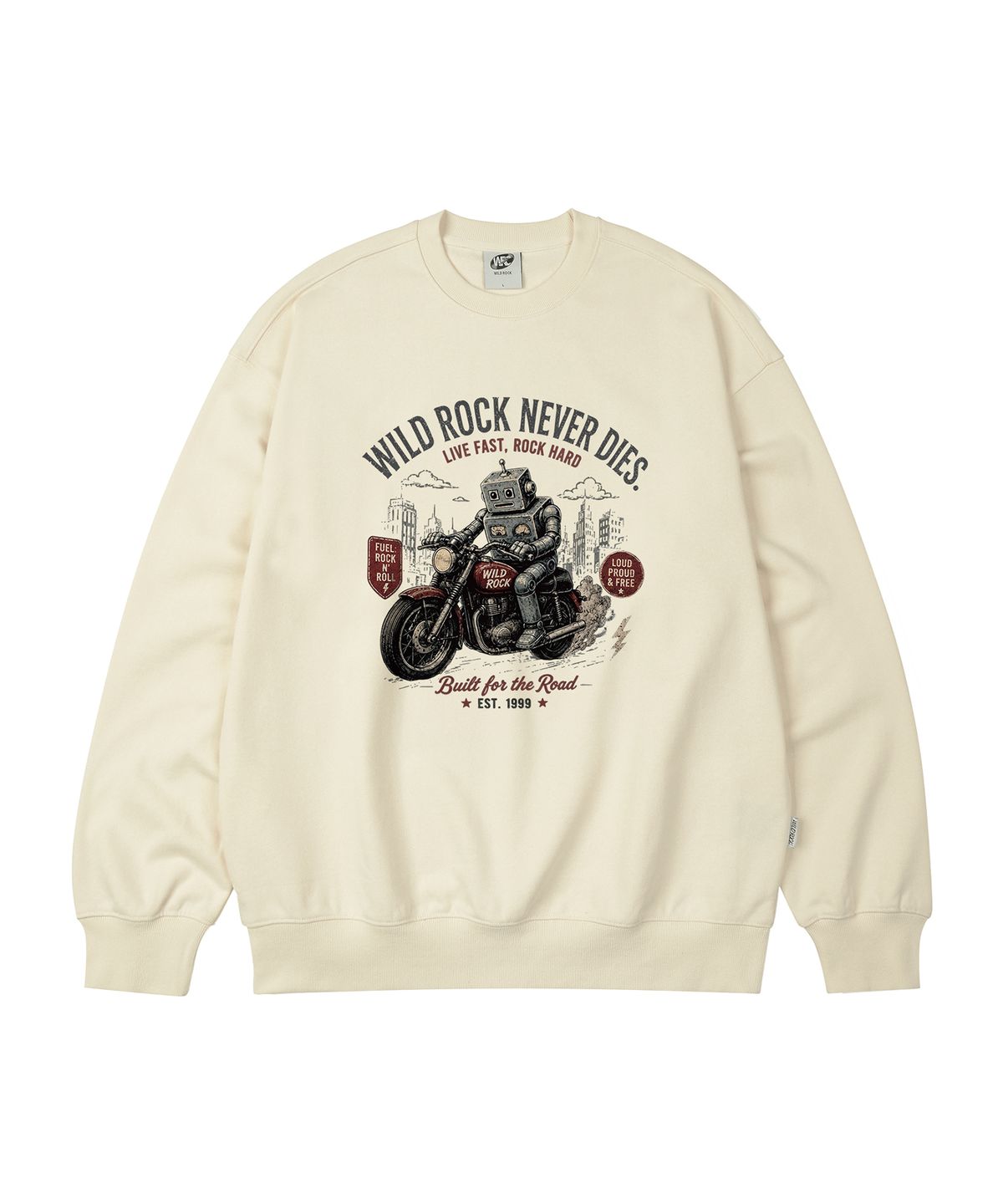 와일드락(WILDROCK) Mecha Biker 오버핏 맨투맨_9 COL