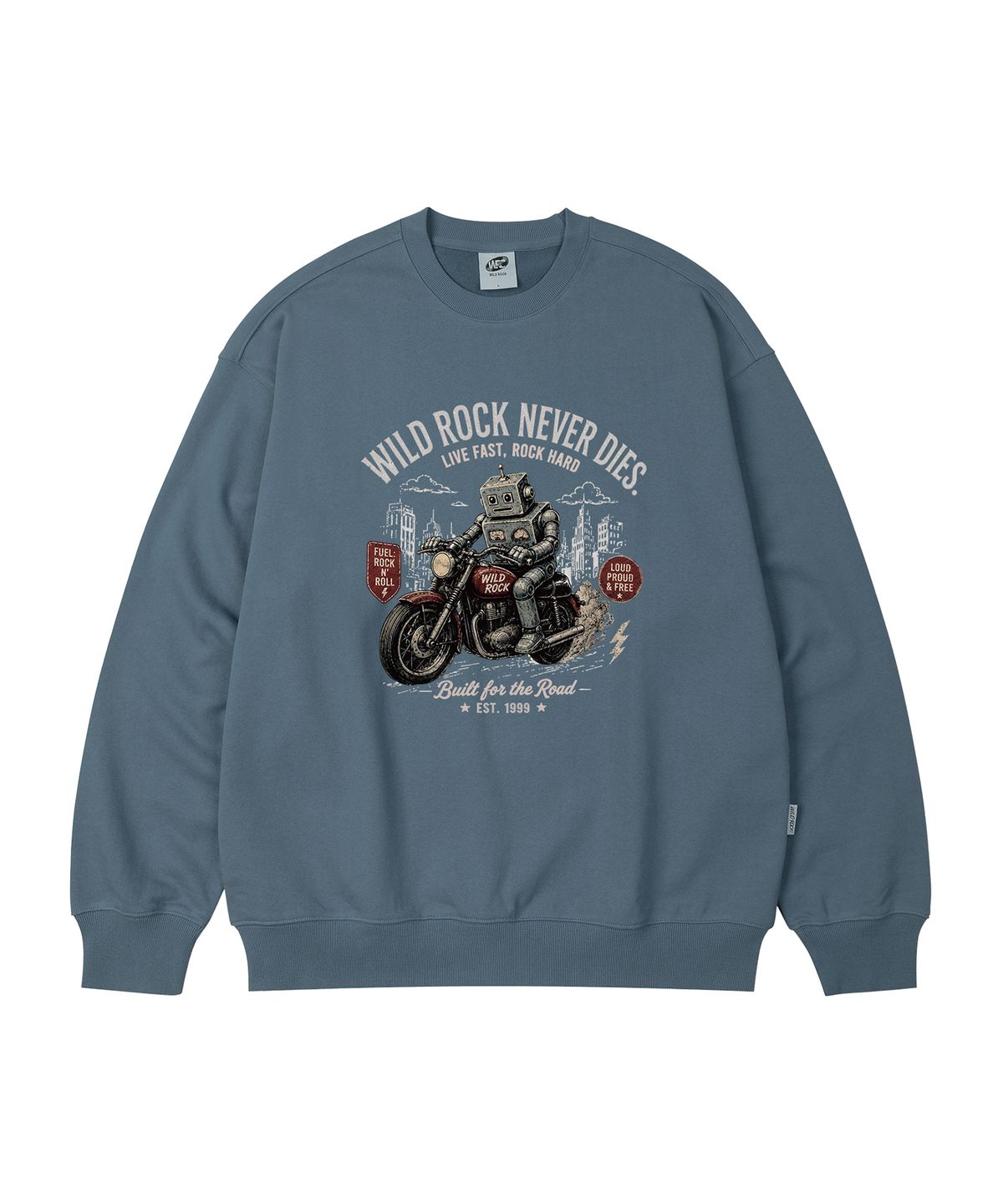 와일드락(WILDROCK) Mecha Biker 오버핏 맨투맨_9 COL