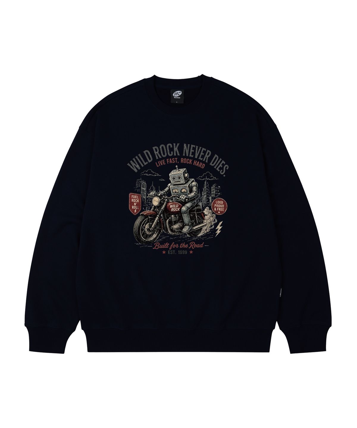 와일드락(WILDROCK) Mecha Biker 오버핏 맨투맨_9 COL