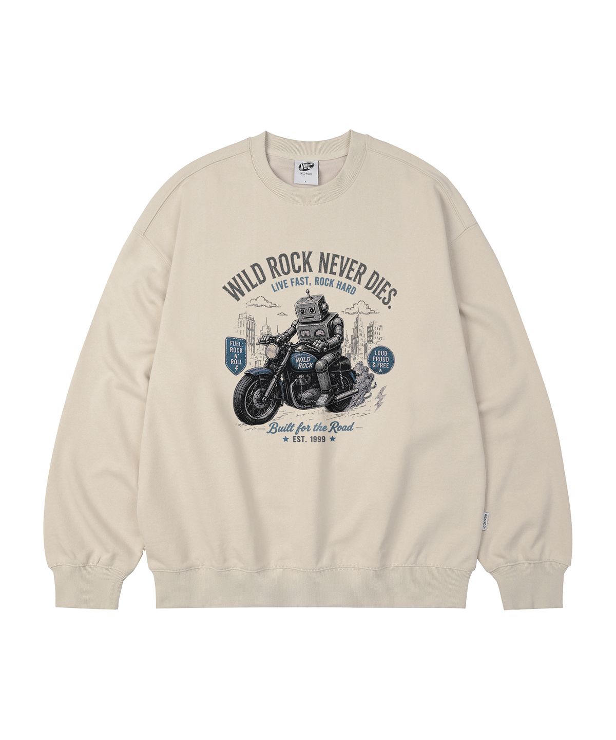 와일드락(WILDROCK) Mecha Biker 오버핏 맨투맨_9 COL