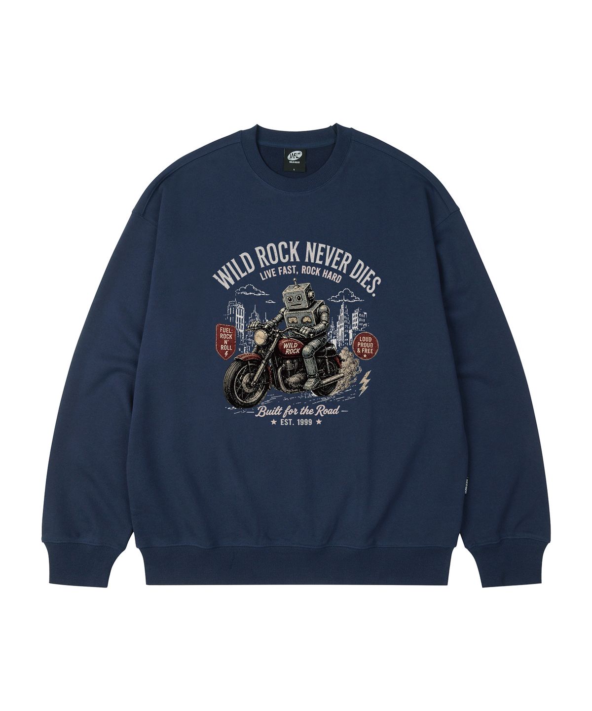 와일드락(WILDROCK) Mecha Biker 오버핏 맨투맨_9 COL