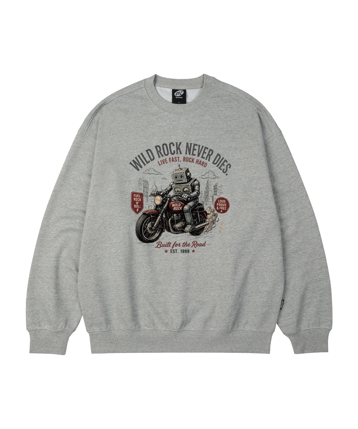와일드락(WILDROCK) Mecha Biker 오버핏 맨투맨_9 COL