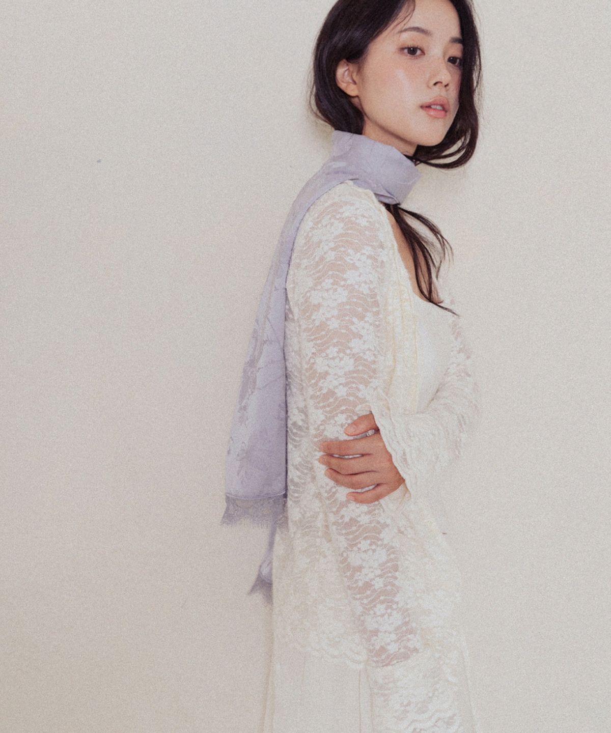 모로아(MOROA) Silky Scarf-Light Purple