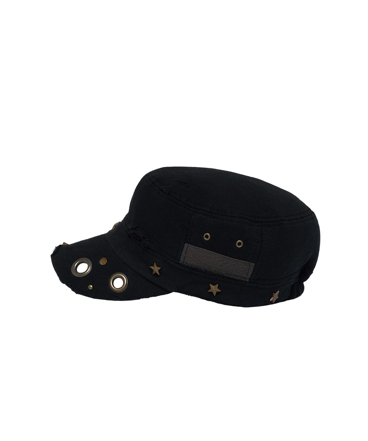 레씨토(LECYTO) Eyelet Distressed Patrol Cap_[Black]