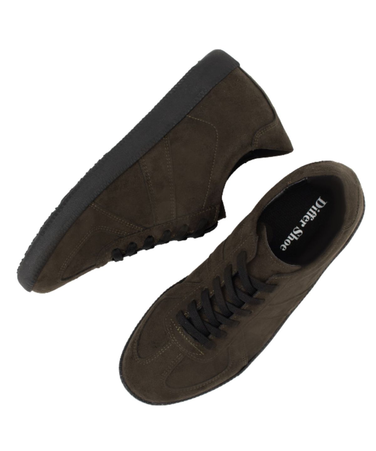 디퍼슈(DIFFERSHOE) 쿠바 스니커즈 7CM [스웨이드 카키]