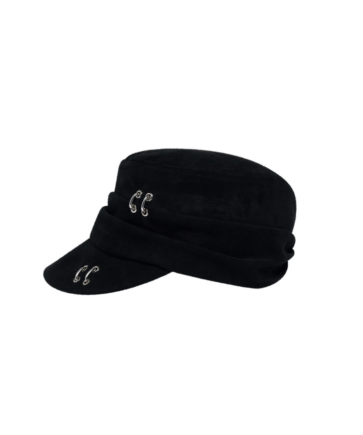 레씨토(LECYTO) Multiple Pierced Flap Cap_[Black]