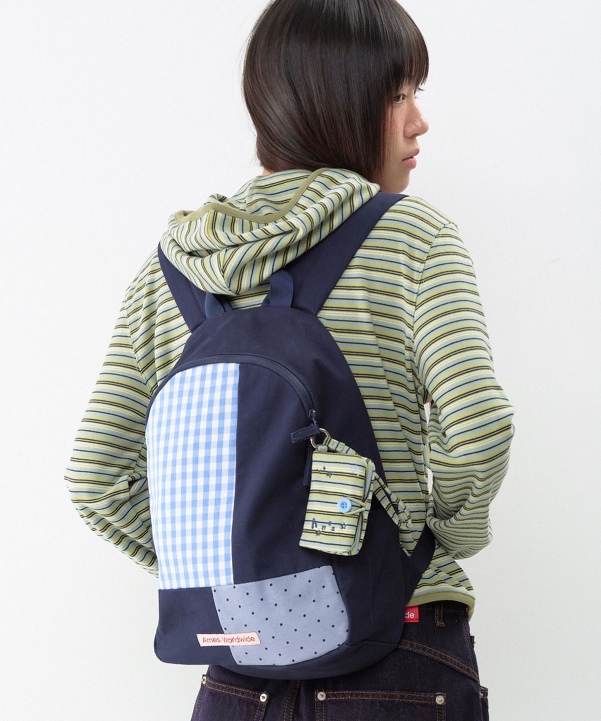 아메스 월드와이드(AMES-WORLDWIDE) PUZZLE PATCH BACKPACK NAVY