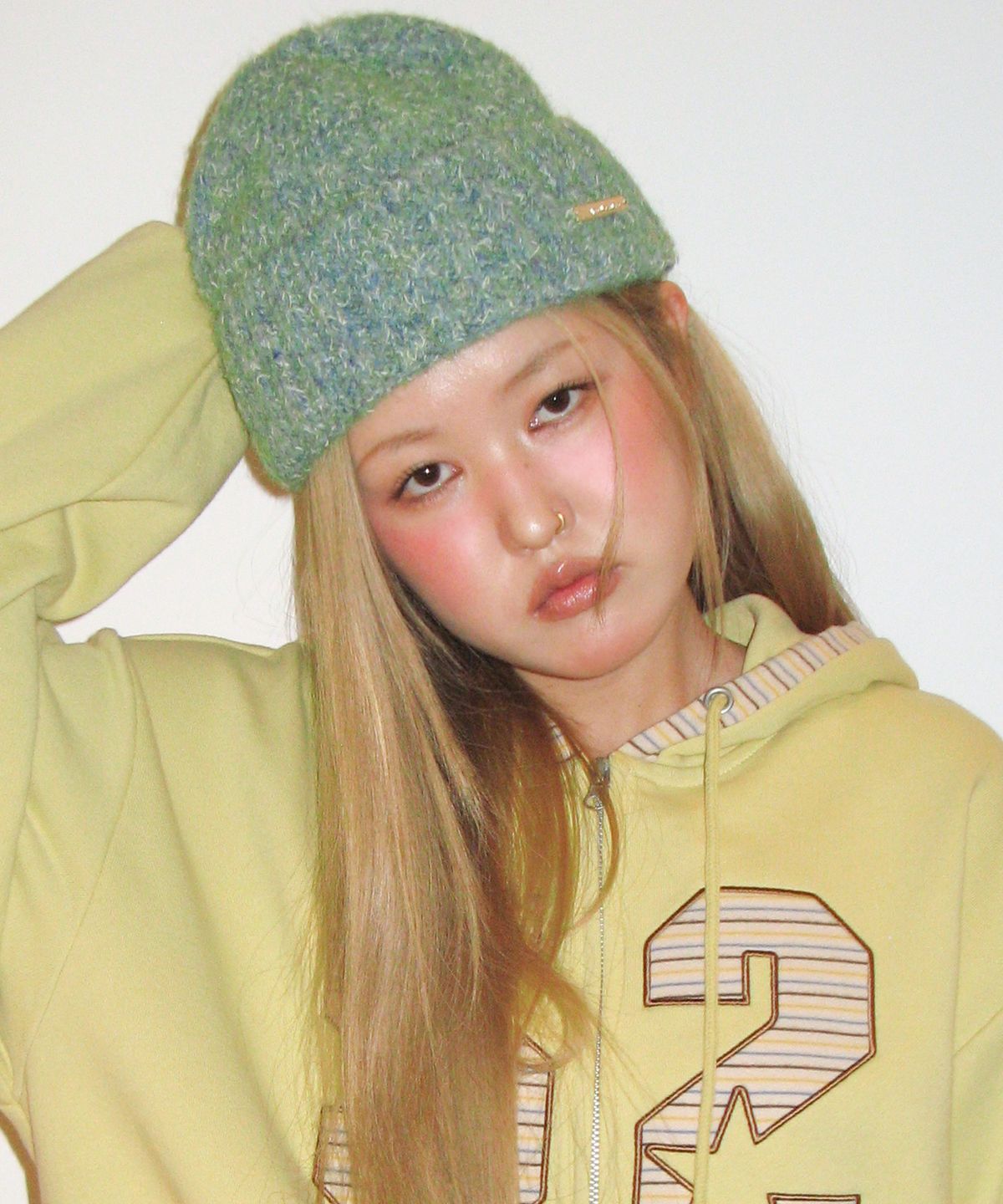 아메스 월드와이드(AMES-WORLDWIDE) BOUCLE BEANIE BLUE