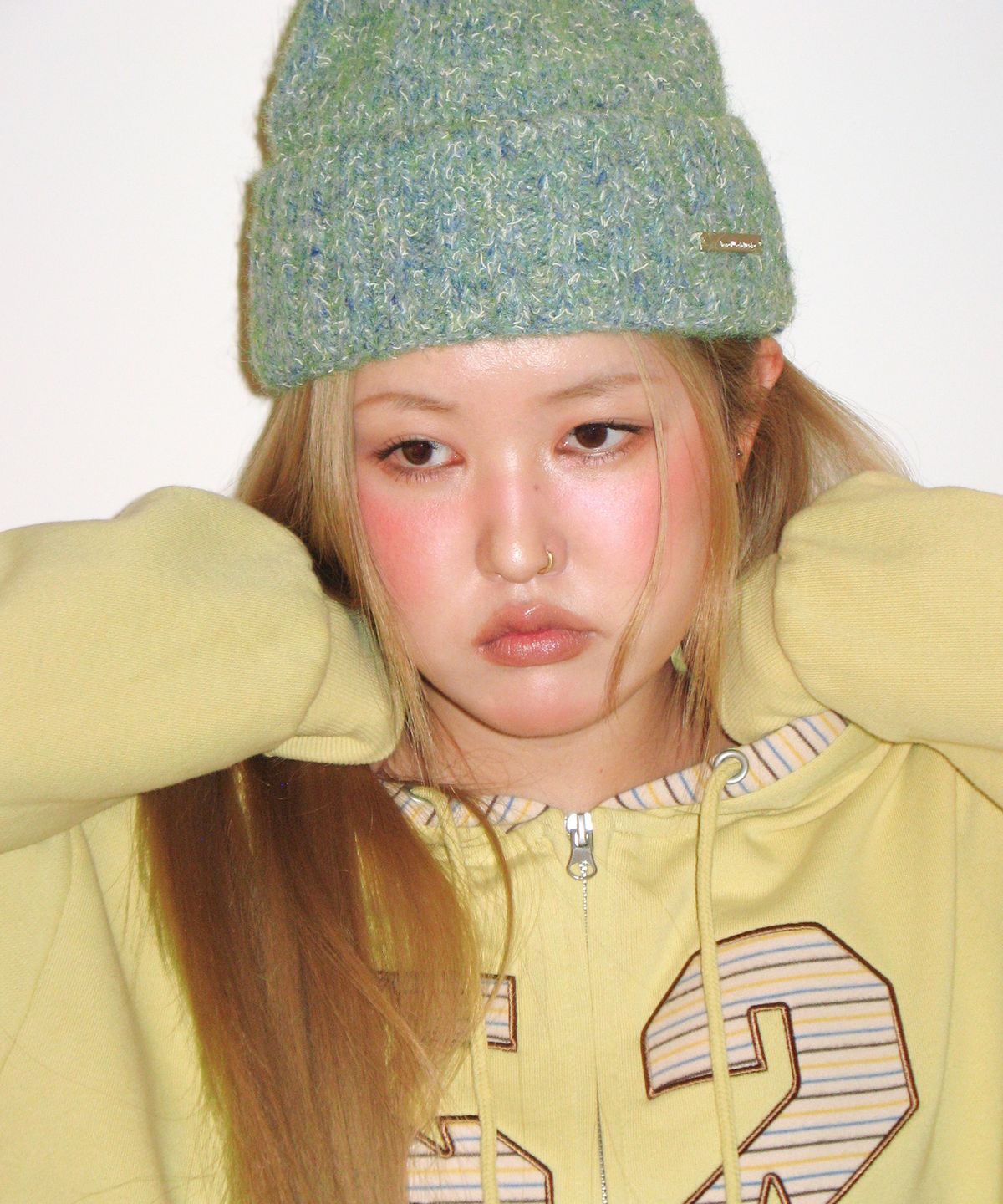 아메스 월드와이드(AMES-WORLDWIDE) BOUCLE BEANIE BLUE