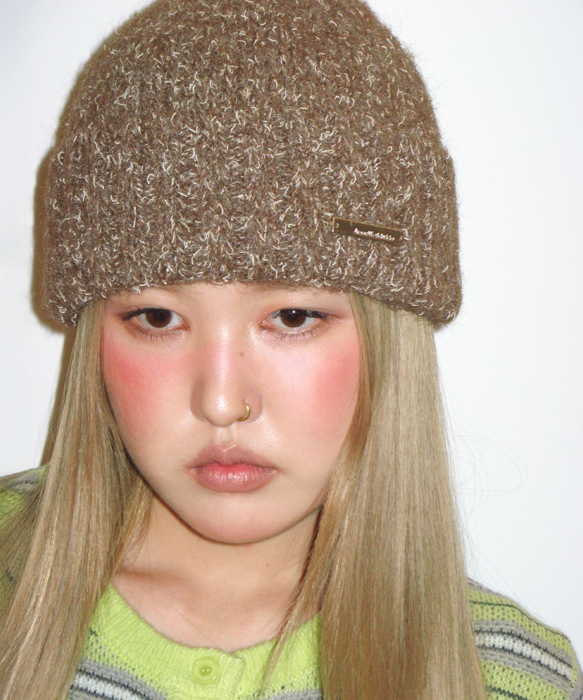 아메스 월드와이드(AMES-WORLDWIDE) BOUCLE BEANIE BROWN