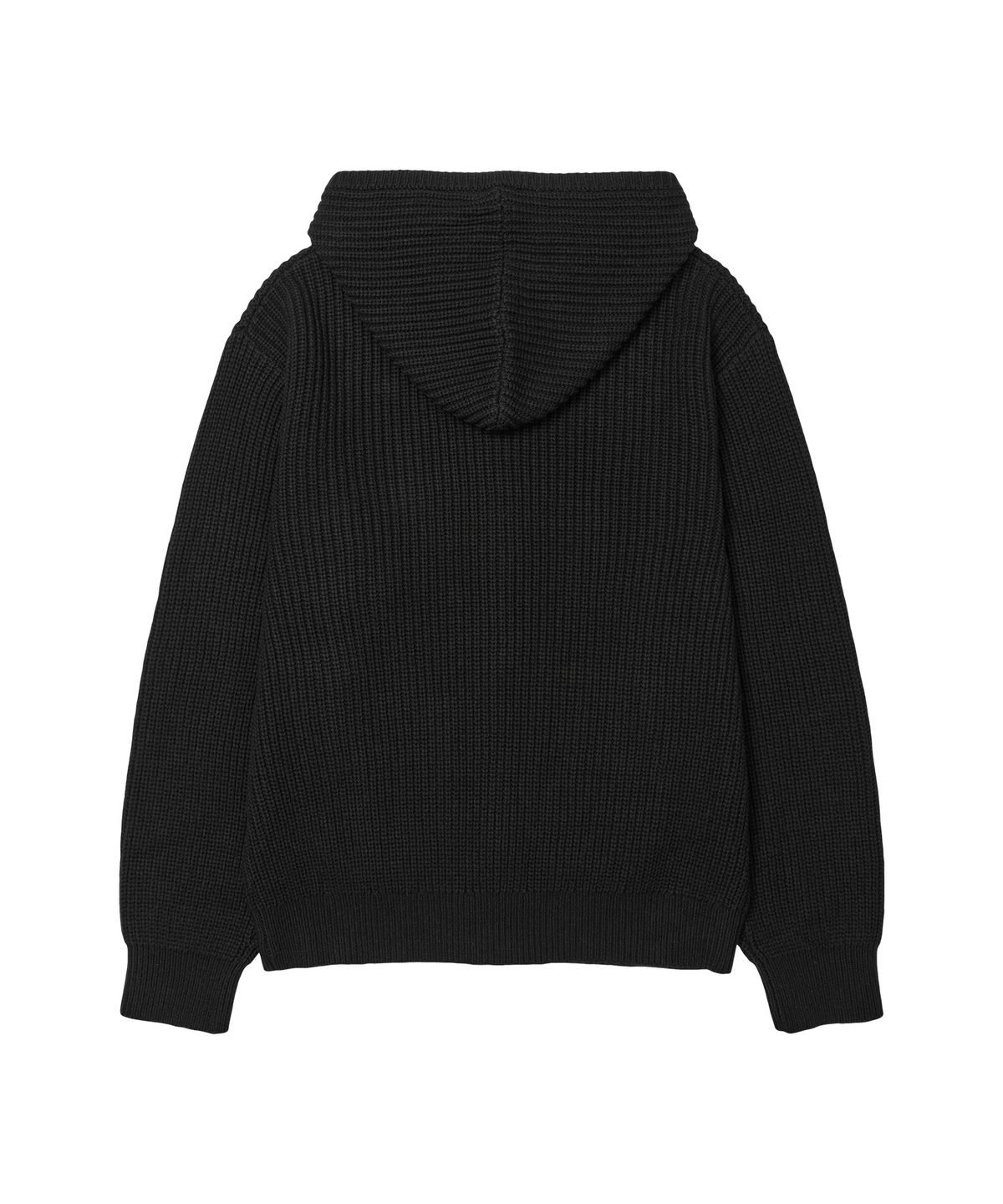 아메스 월드와이드(AMES-WORLDWIDE) BEADS KNIT HOODIE ZIP-UP BLACK