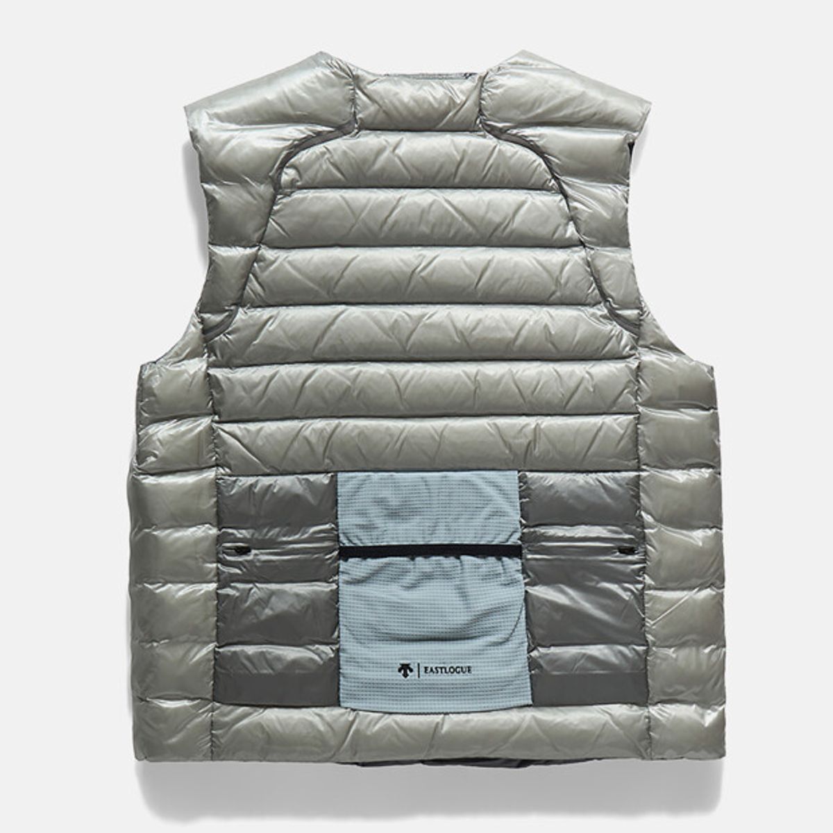 데상트(DESCENTE) [DESCENTE X EASTLOGUE] 어시메트릭 테크 다운 베스트 그레이 SR421HDVO1