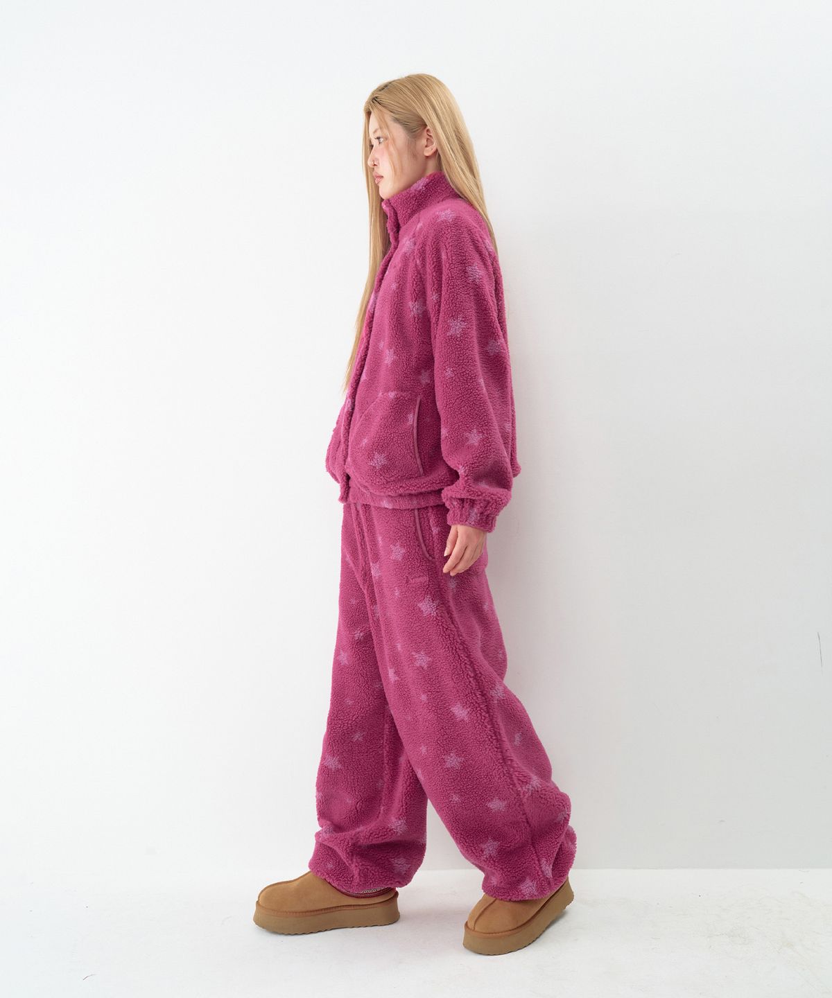 아메스 월드와이드(AMES-WORLDWIDE) STARRY BOA PANTS DEEP PINK