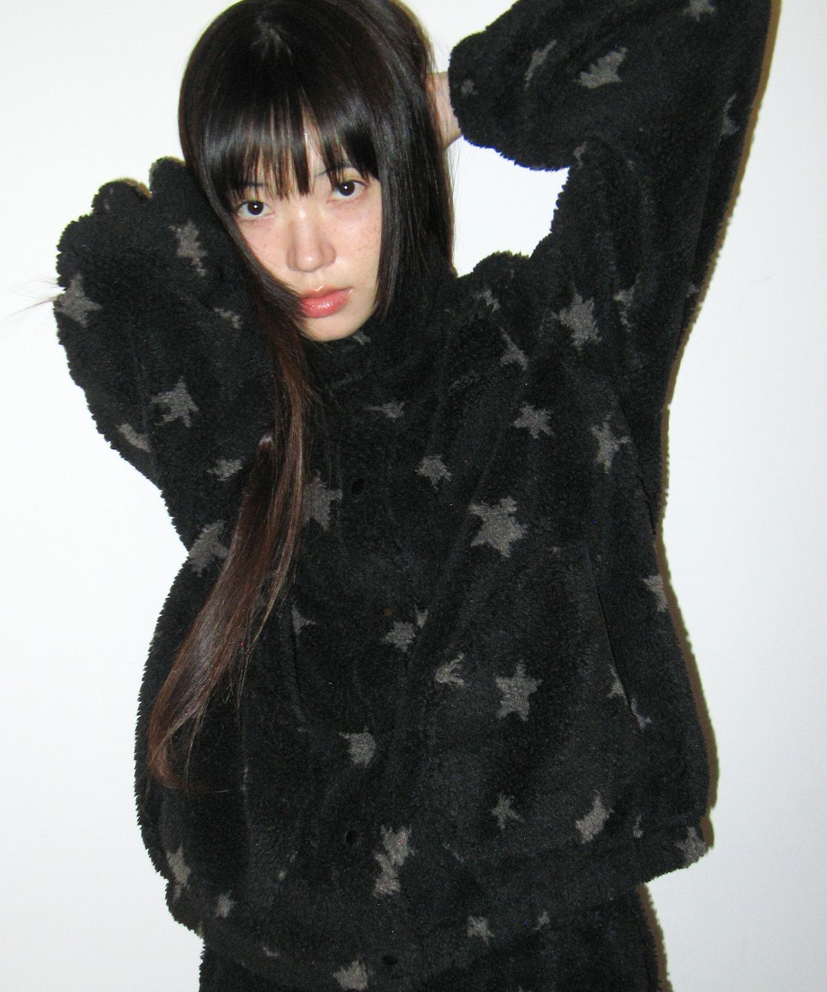 아메스 월드와이드(AMES-WORLDWIDE) STARRY BOA JACKET BLACK