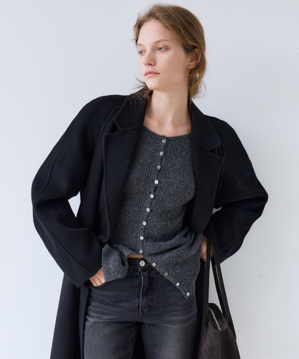 유라고(URAGO) Handmade belted wool maxi coat