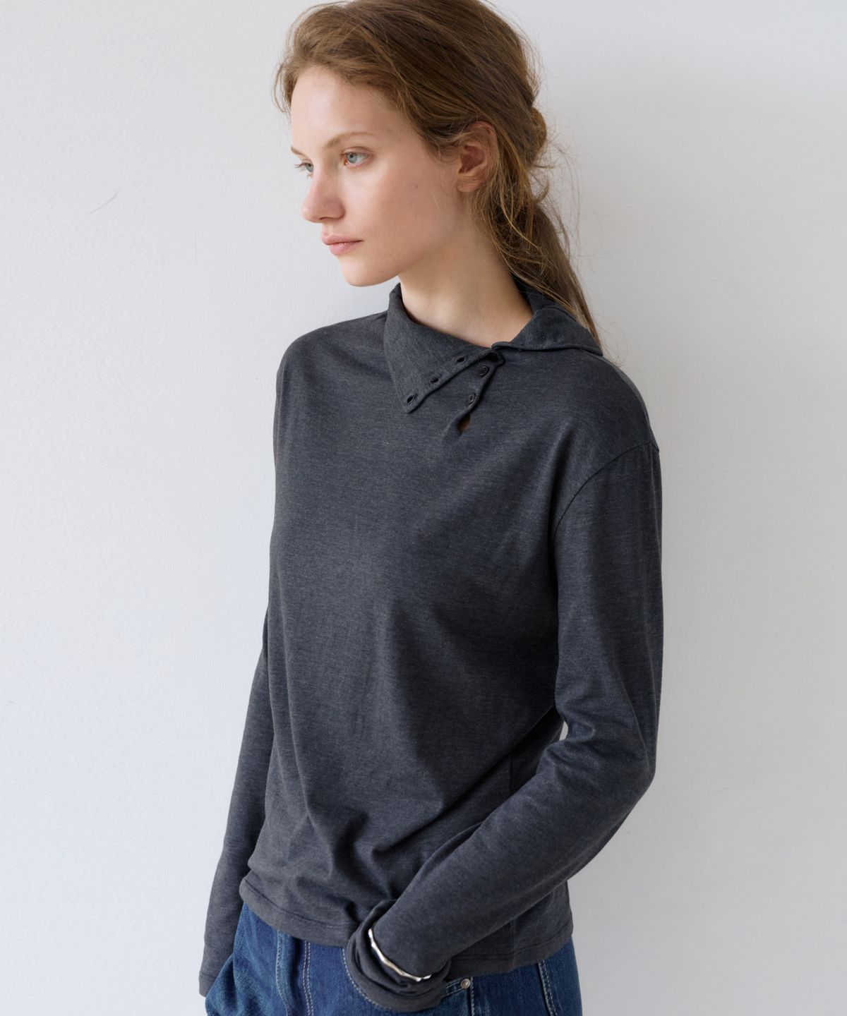 유라고(URAGO) Button polar t-shirt