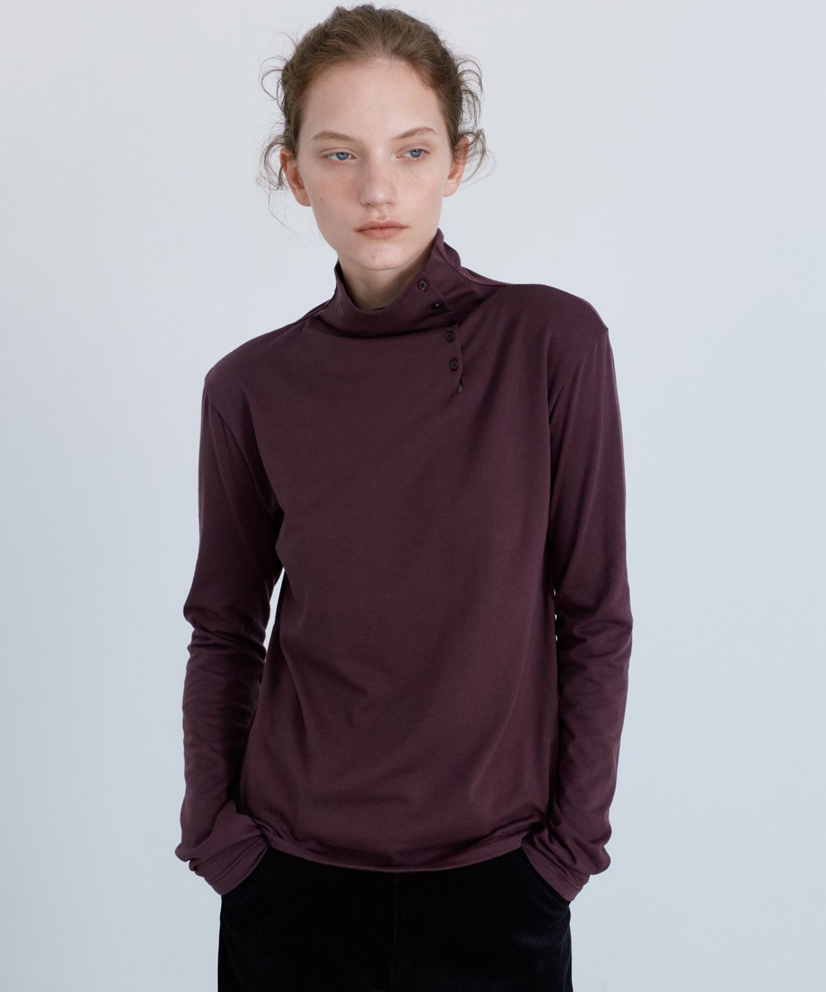 유라고(URAGO) Button polar t-shirt