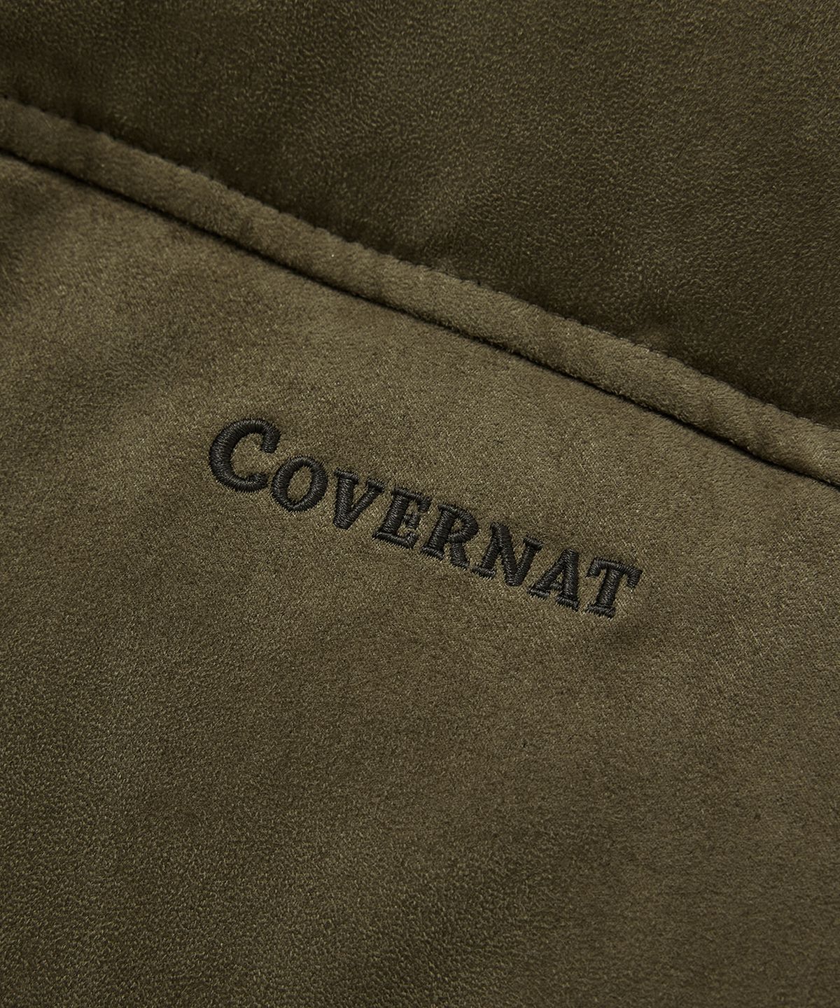 커버낫(COVERNAT) 씨빅 스웨이드 숏 푸퍼 라이트 카키