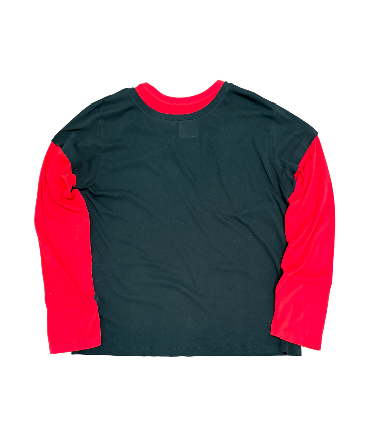 위트(WIT) multi color layered long sleeve t-shirt (black/red)