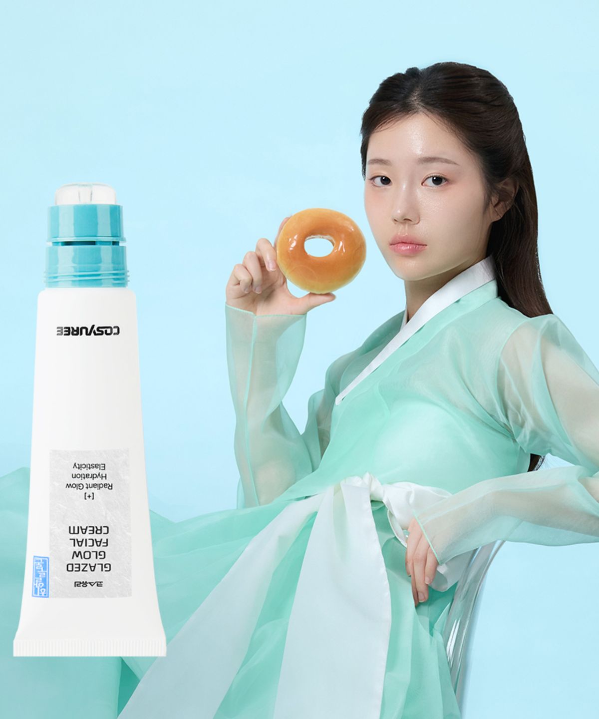 코스유리(COSYUREE) 글레이즈드 글로우 도넛 수분 플럼핑 크림 50mL + 50mL