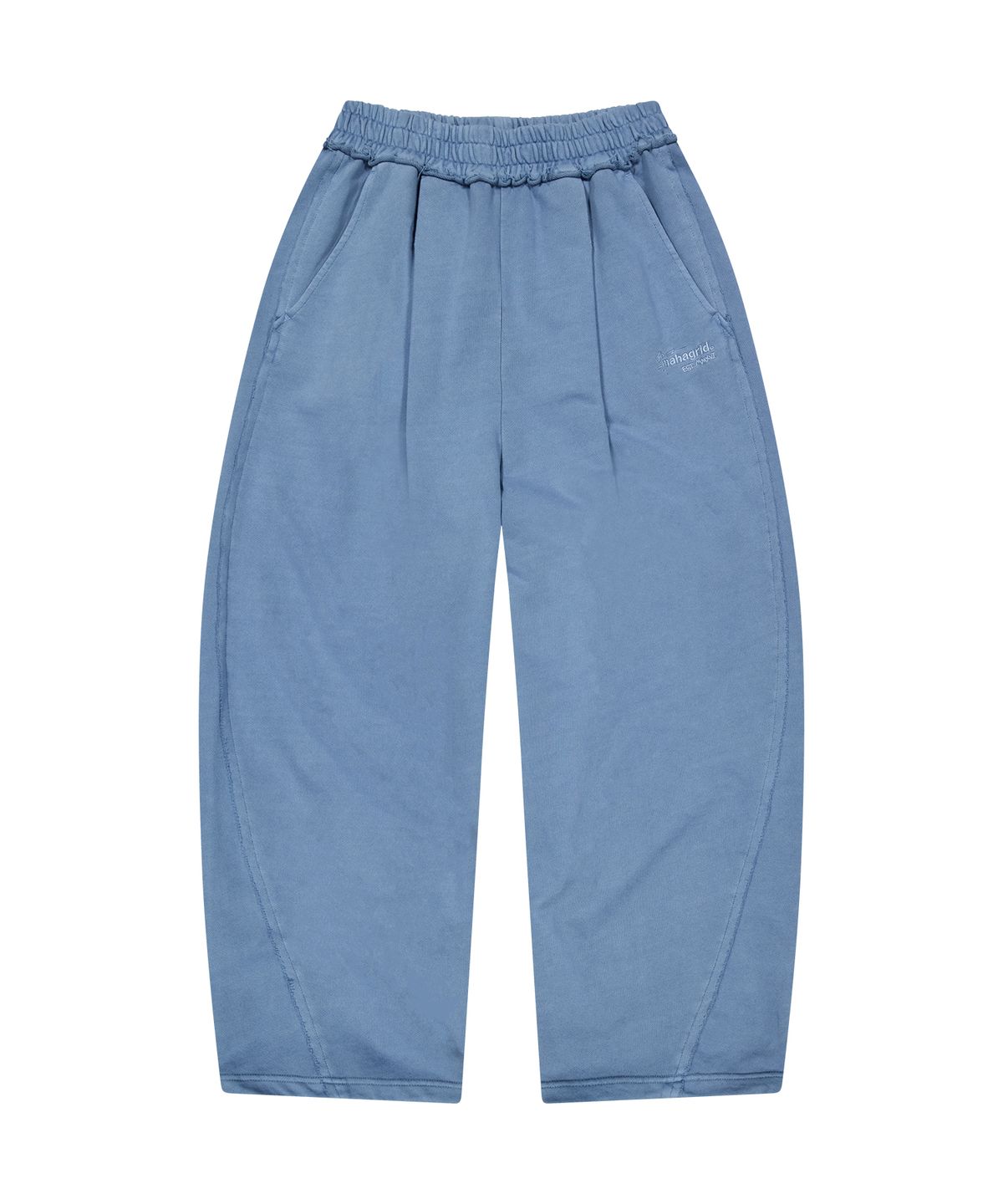 마하그리드(MAHAGRID) [10주년] BASIC LOGO PIGMENT SWEAT PANTS[BLUE]