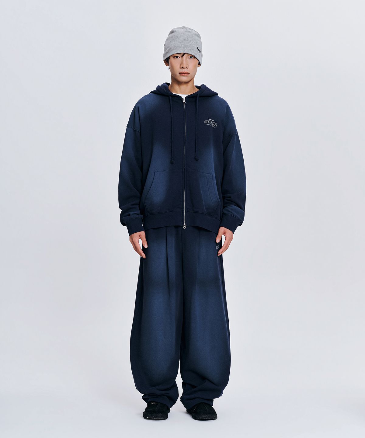 마하그리드(MAHAGRID) [10주년] WASHED 10TH THIRD LOGO ZIP UP HOODIE 2colors